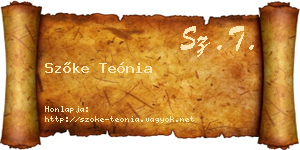 Szőke Teónia névjegykártya